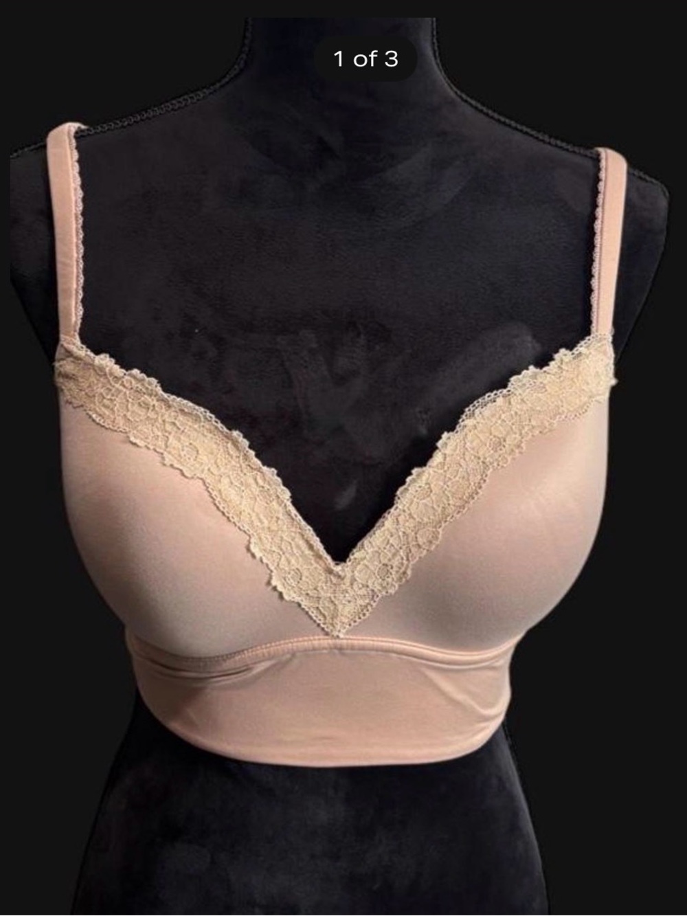 Victoria's Secret Lace-Trim padded no wire in Nude size 34DD